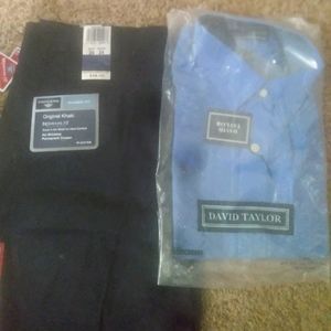 Dockers khaki pants and shirt